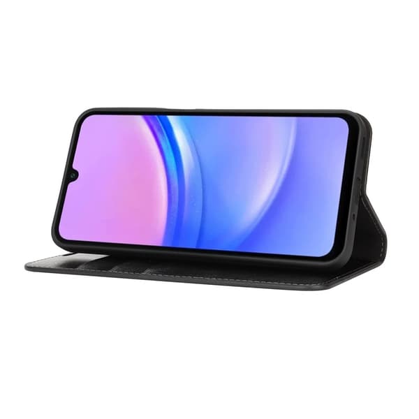 【03】Mobilcover Samsung Galaxy A17 Ægte Læder Sort