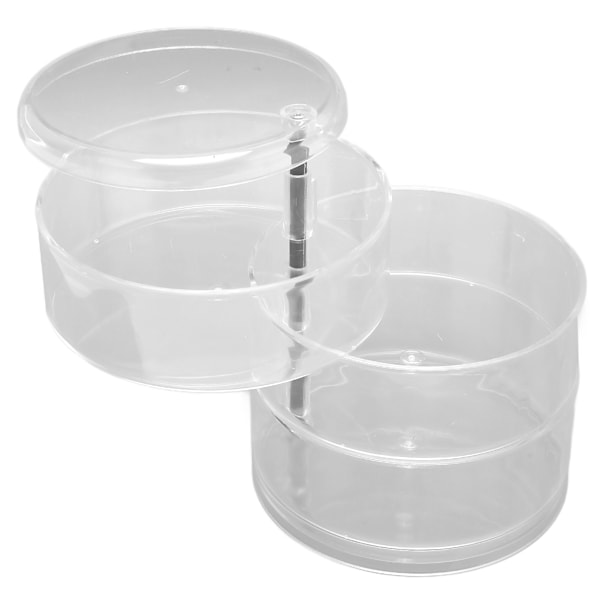 Roterande Smyckeskrin 3 Lager Transparent Plast 360 Graders Rotation Elegant Stil Örhängeshållare för Kvinnor