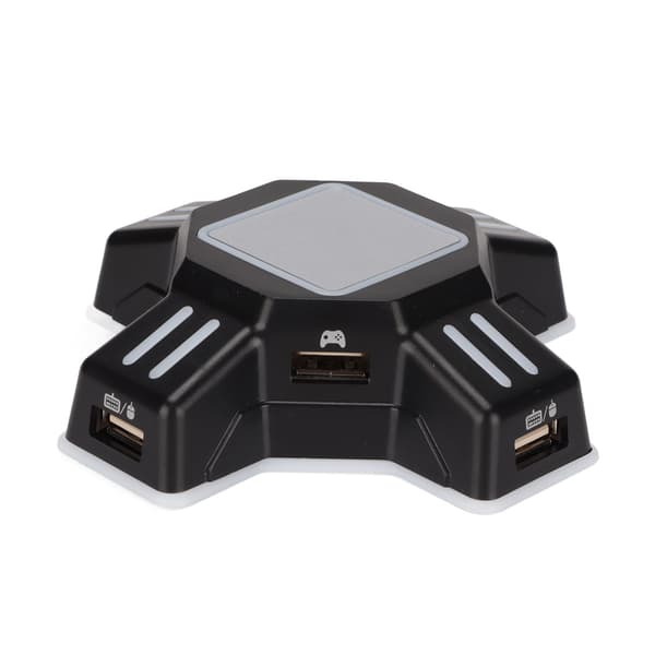 KX tastaturmuskonverter USB-mus tastaturadapter til PS4 til Switch til PS3 til Xbox One sort