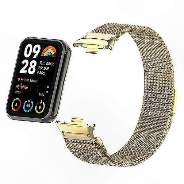 Magnetiskt rostfritt stål Milanese Loop-armband med kontakt för smarta aktivitetsmätare Multicolor Style D