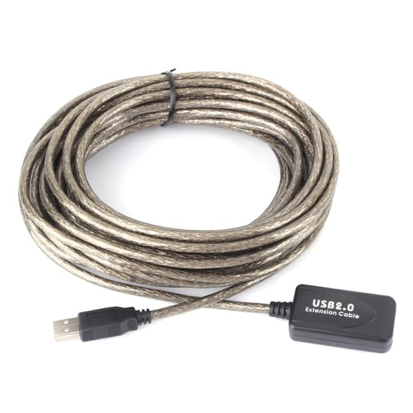 10M USB 2.0 Typ A Hane till Hona Förlängningskabel Svart