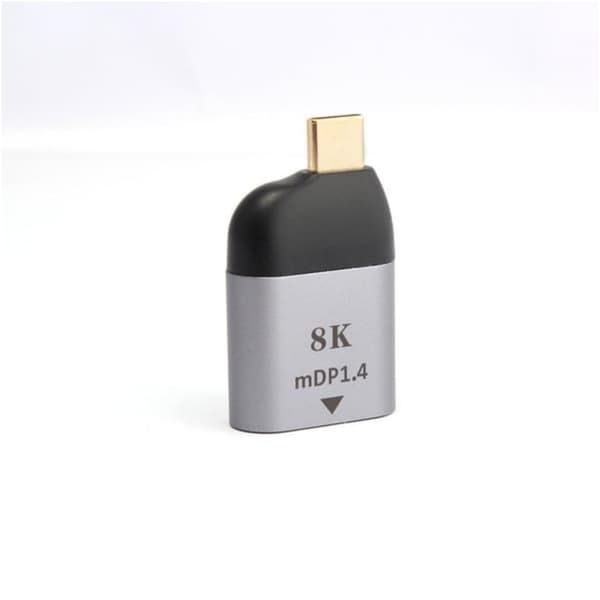 USB C till Mini DisplayPort-adapter 8K vid 60Hz Stöder 3D och HDCP 1.4 och 2.2 10cm Aluminium