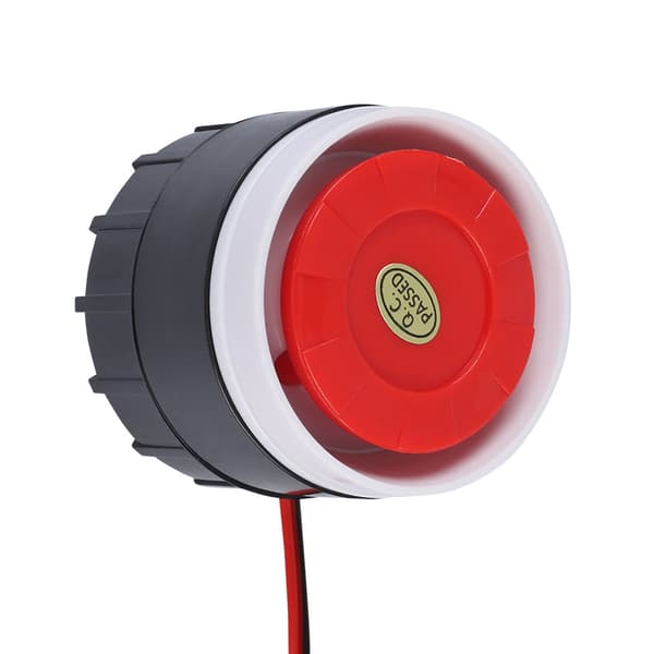 Mini Rød Ledningsført Horn Sirene Alarm System - 120dB DC 12V - Hjemmesikkerheds Advarselshorn