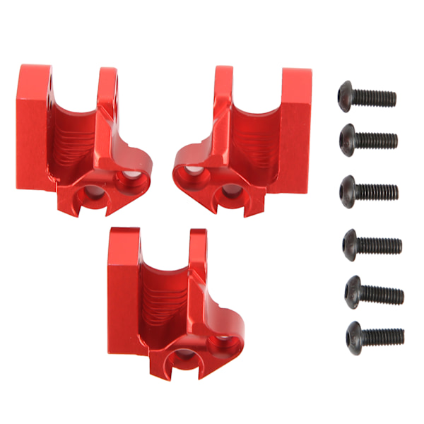 Fast kode trækbom i aluminiumslegering, egnet til Axial SCX10 III AX103007 1/10 RC bilmodel, rød