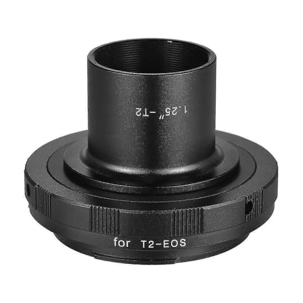 Erstatnings tilbehørsring til Canon EOS-kamera 1,25-tommer T2-adapter med fotograferingsokular og støjreducerende funktion musta