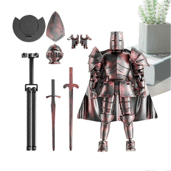Middelalderlig Fuld Krops Robot Model Actionfigur Skrivebords Bevægelig Figur Dekoration