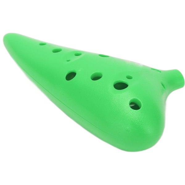 Ocarina ABS C-ton 12 Hål Musikinstrument för Vuxna Barn Professionella Studenter Grön