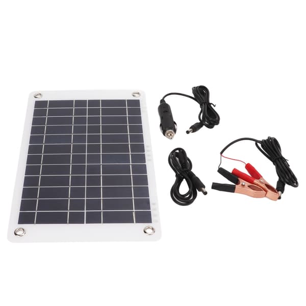 Solpanel 12V 8,5W Monokrystallinsk Silicium Semi-fleksibel med Klemme Solbatterilader til Udendørsbrug
