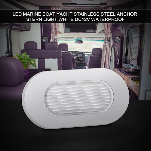 Rustfrit stål 12V 2835SMD LED Anker Agterstavn Transom Lys Lampe til RV Båd Marine Yacht