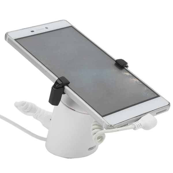 Sikkerhedsalarm Display Stand Tyverisikring Mobiltelefon Display Holder med Opladningsfunktion til Udstillingshaller til Android Interface