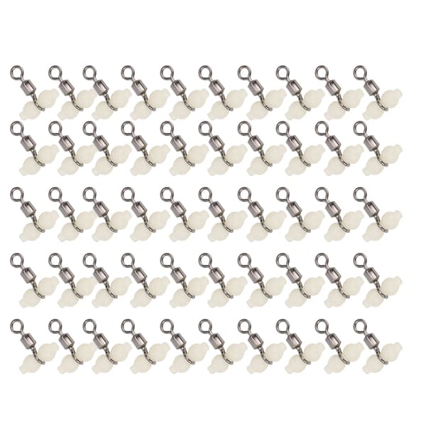 50 st Luminous 3-vägs Gourd 8-formad Swivel Hook Line Splitter Balanseringsfisketillbehör