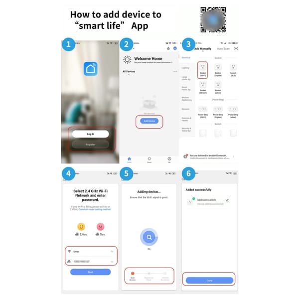 4 st Smart Plugg Wifi fjärrbrytare 20A