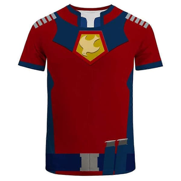 【03】Peacemaker Christopher Smith X Cosplay T-shirt 3D-tryckt Herr Dam Sommar Kortärmad Tröja S