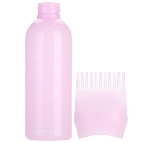 160 ml Hårfarveflaske Børste Shampoo Hårfarve Olie Kam Applikator Værktøj (Pink)