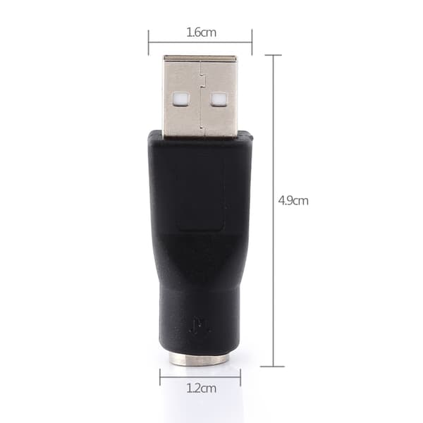 2 stk. USB 2.0 A Han til PS/2 Hun Adaptere Konverter Stik til PC Computer Tastatur Mus