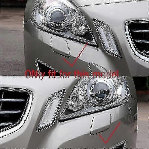 Forlygtevasker dæksel til kofanger, forlygte, Volvo S60, V60, 2011-2013 black left