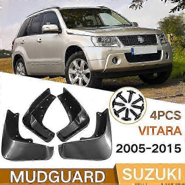 Sæt med 4 stænklapper, støbte stænklapper, kompatible med Grand Vitara 2006-2017