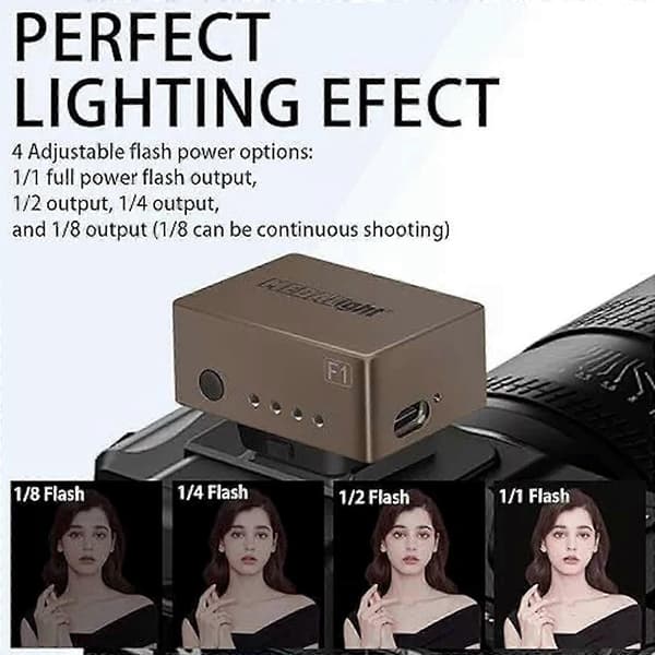 Mini genopladelig kamera blitz Speedlite til Ricoh GR3 /Canon/Sony jy Sliver