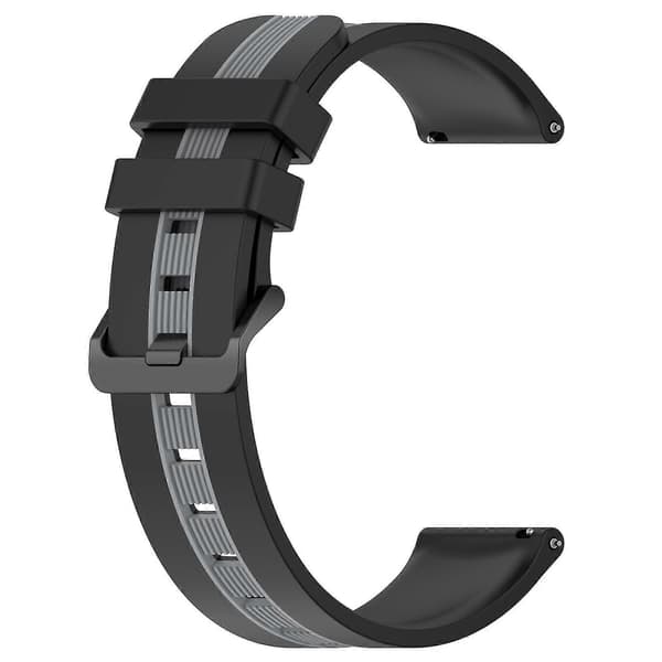 Silikoniranneke Xiaomi Mi Watch Color -kellolle Black Grey
