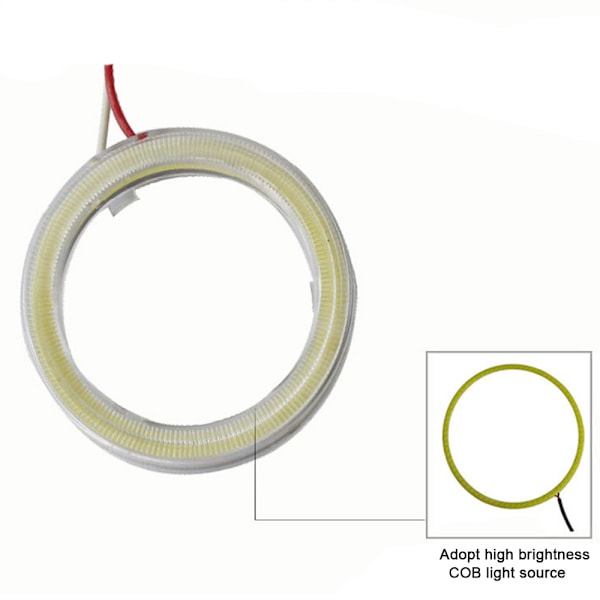70mm Bil LED Änglaögon Strålkastare Halo Ringar Varselljus