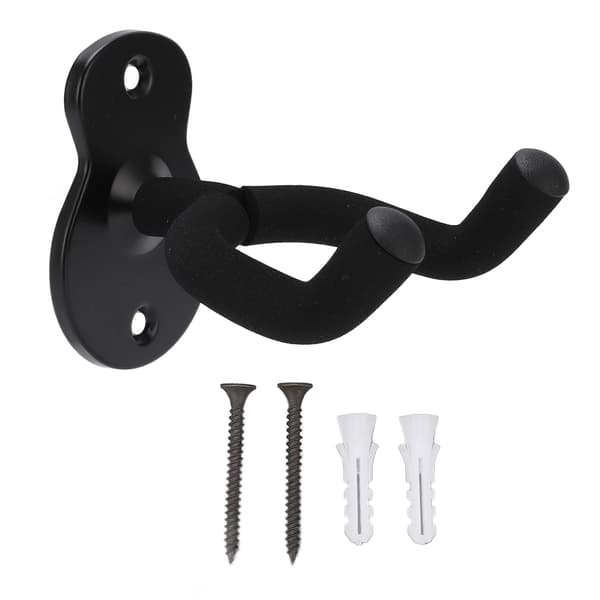 Gitarr Väggfäste Hängare Krok Hållare Stativ Metall Universal för Ukulele Violin Studio RumMatt Svart