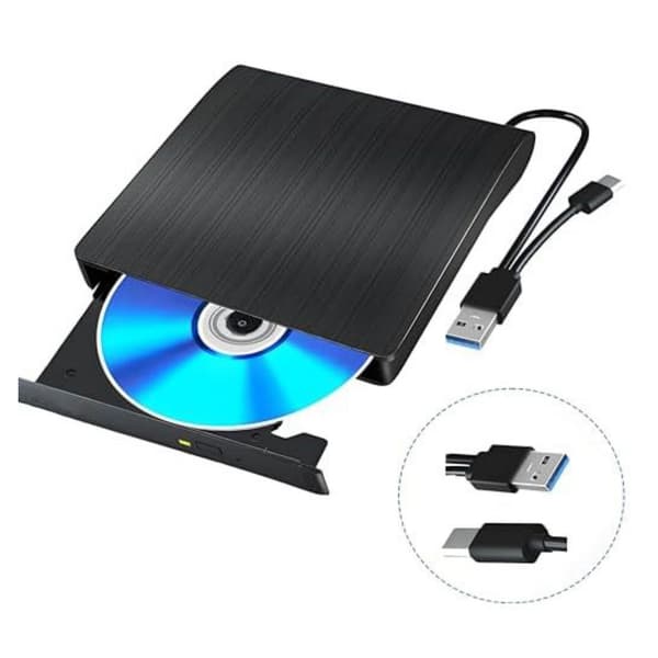 Eksternt DVD-drev til bærbare computere, stationære alt-i-én-computere, bærbart optisk USB-drev til læsning af diske