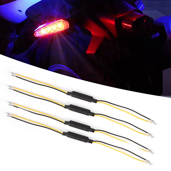4 stk. 12V-24V 20W Motorcykel LED Blinklysindikator Belastningsmodstand LED-dekoder