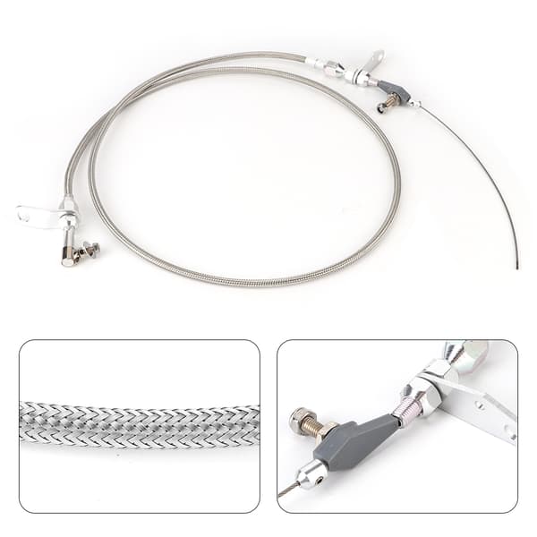 Kickdown-kabelkit för transmission, rostfritt stål, passar Chrysler 904