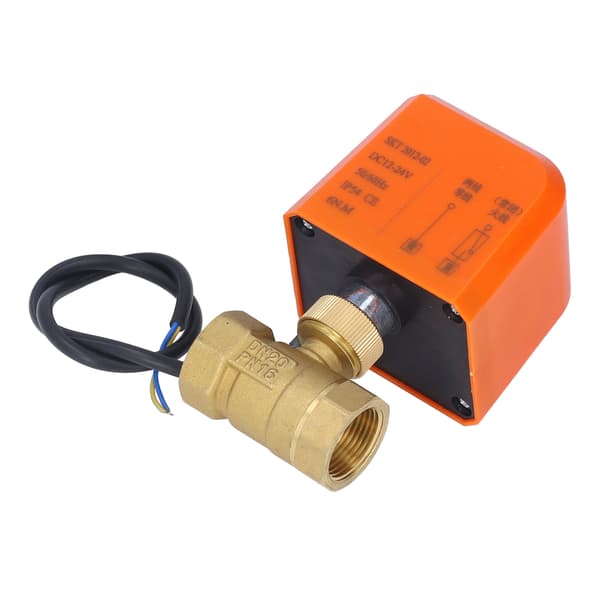 DN20 2-vejs 3/4in Elektrisk Kuglehane Normalt Lukket 2-leder Universal Kuglehane DC12‑24V