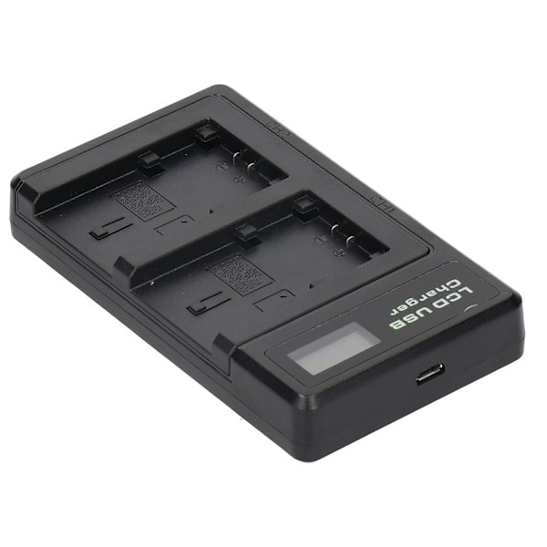 Batterioplader i plast med LCD-display, dobbelt kameraopladning til NP-FV100