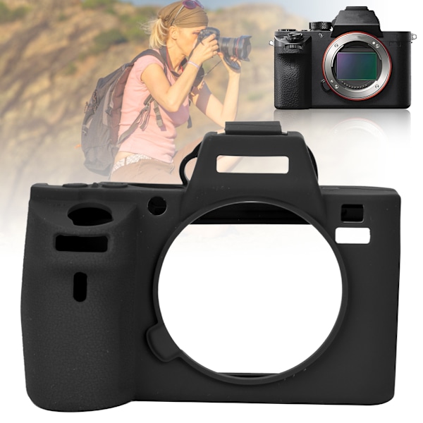 Digitalt kamera beskyttende skal silikone etui til Sony A7 M2/A7R M2/A7S M2 Sort