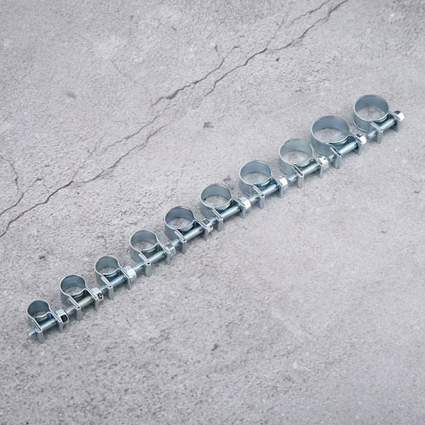 60 st/set Galvaniserade Mini Slangklämmor Bränsleledning Rörklämma Biltillbehör