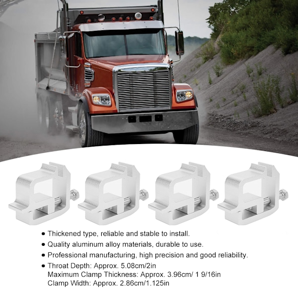 4 stk. Pickup Truck Cap Topper Klemmer Kraftige Campere Shell Monterings Tilbehør