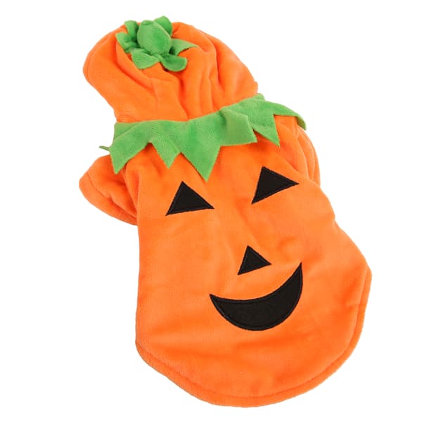 Halloween Græskar Hundetøj Sødt Varmt Hundekostume til Mellemstore Store Hunde Efterår Vinter Orange L