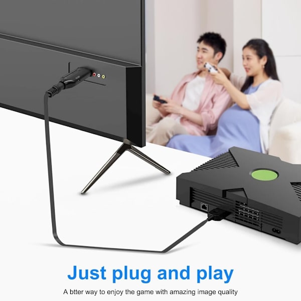 Xbox til HDMI-konverter 1m/3.2ft HD-linkkabel til version video lydkonverteradapter til Xbox-konsol