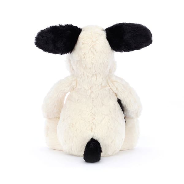 【03】Jellycat Bashful Black & Cream Puppy Pehmolelu 31cm
