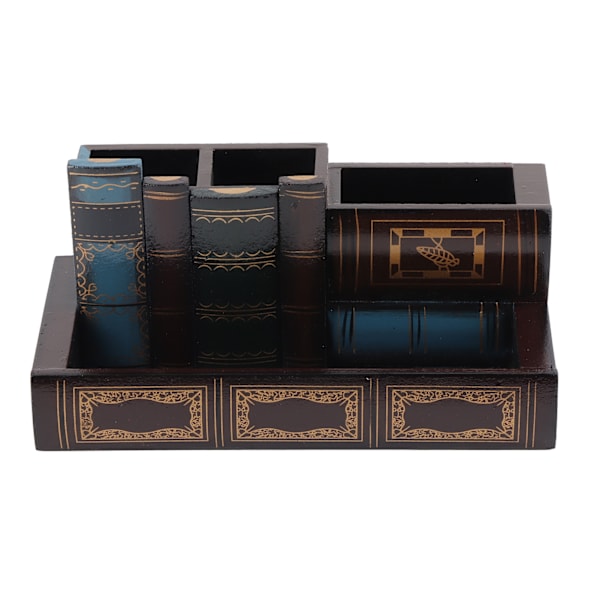 Træ Pen Holder Retro Stil Unikt Design Premium Træ Robust Holdbar Bred Anvendelse Blyantholder