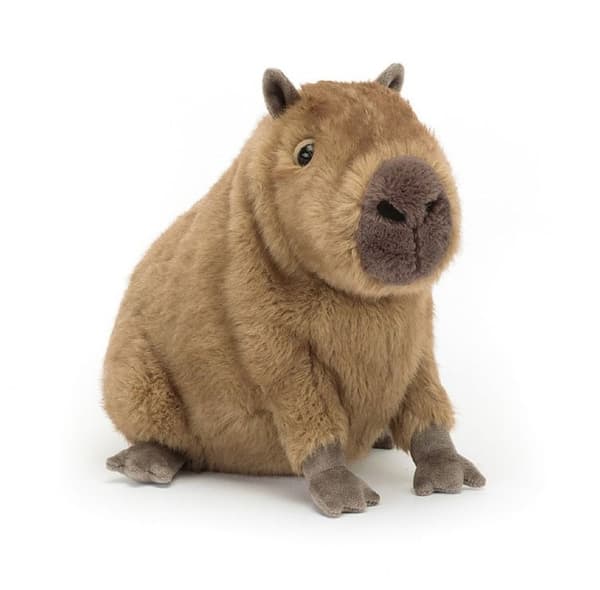 【03】Jellycat Clyde Capybara Bag Charm Plush Keychain 14cm