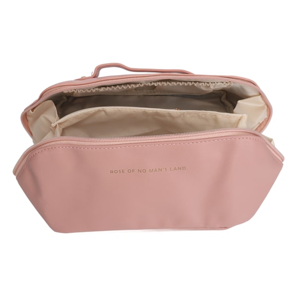 Makeup Taske Rejse Kosmetik Toilet Taske Stor Kapacitet PU Læder Multifunktionel Rejse Opbevaring Pink