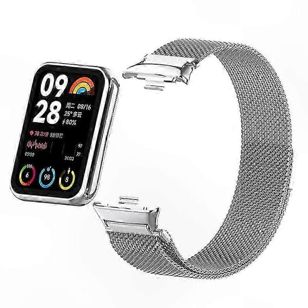Magnetisk Milanese Loop-rem i rustfrit stål med stik til smart aktivitetsmåler Multicolor Style A