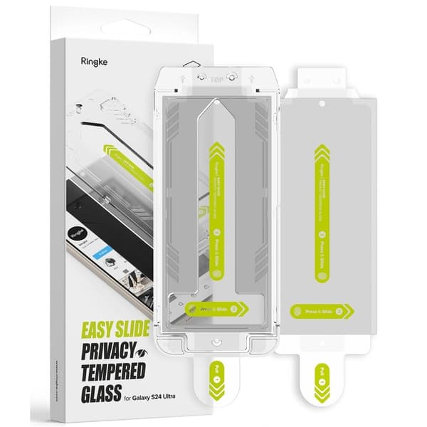 【03】【14 vuotta】Ringke Galaxy S24 Ultra 2-PACK Easy Slide -näytönsuoja yksityisyys 90