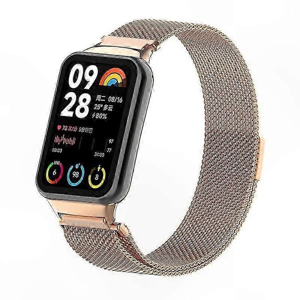 Magnetisk Milanese Loop-rem i rustfrit stål med stik til smart aktivitetsmåler Multicolor Style C