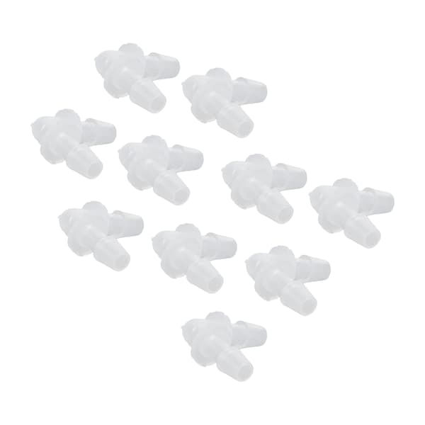 10 st Rörböj 90 Graders Anslutningsadapter L-formad Lik Diameter Plastkopplingar 6.4mm