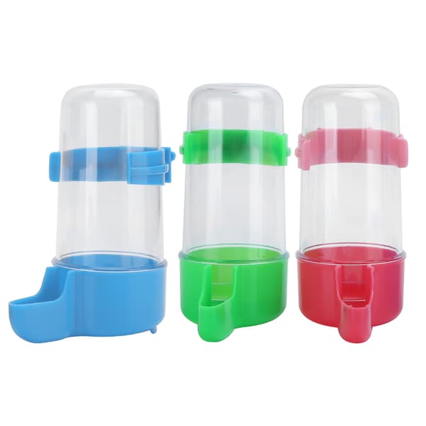 3 sæt Automatiske Fugle Foder Vand Drikke Papegøje Fodring Drikkebeholder Dispenser