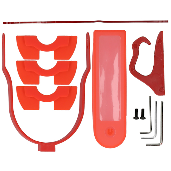 Elsparkcykel Tillbehör Kit Set Silikonskydd Krok Dämpning + Bakre Stänkskärmsfäste Passar för XIAOMI M365/PRO