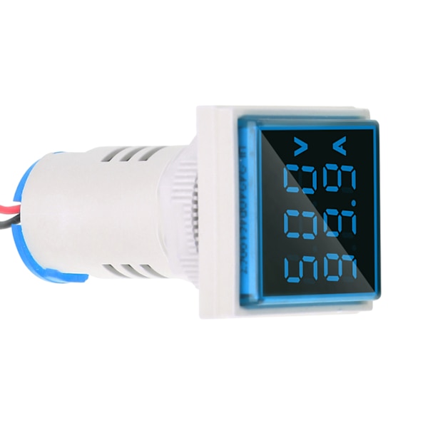 LED AC Jännitemittari - 22mm, 0-100A (1 kpl)