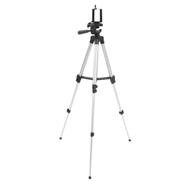 Kamerastativ Tripod 4 Sessioner Strækbart Telefon Tripod Stativ 2,5 kg Maksimal Belastning Selfie Stick med Telefon Clip Tripod