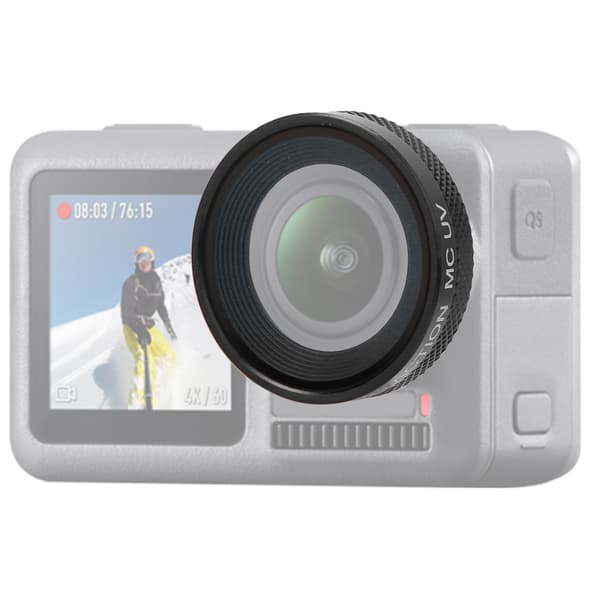 Aluminium UV-objektivfilter til DJI Osmo Action Sportskamera