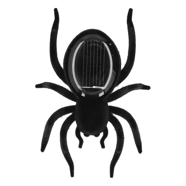 Soldriven Simuleringsspindel Leksaker Livslik Vibration Tarantula Solcellspussel Leksak
