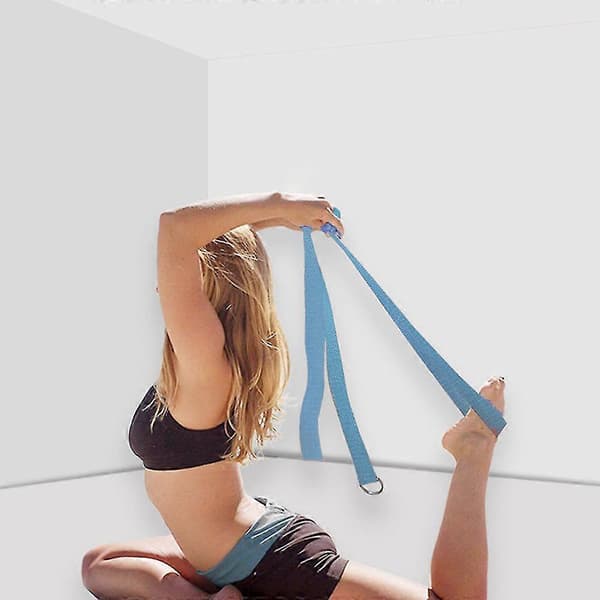 Yogarem med extra säkert justerbart D-ringsspänne för yogasträckning för flexibilitet